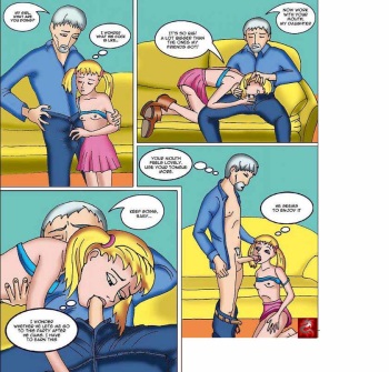 [Incest ] I want to go on party... But my father won`t let me cover