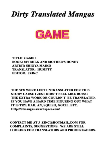GAME CHAP 1-2 cover