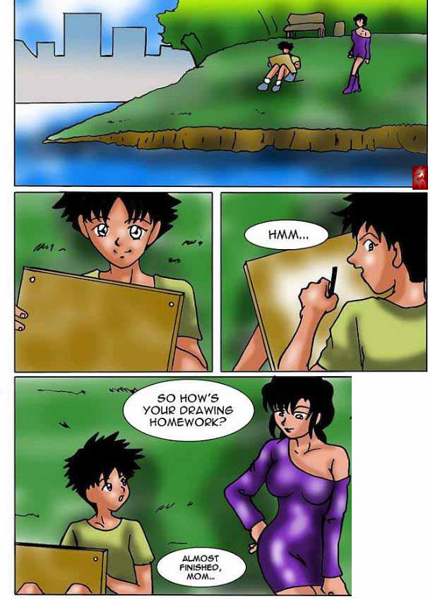 Son like to draw from a real model page 1 full