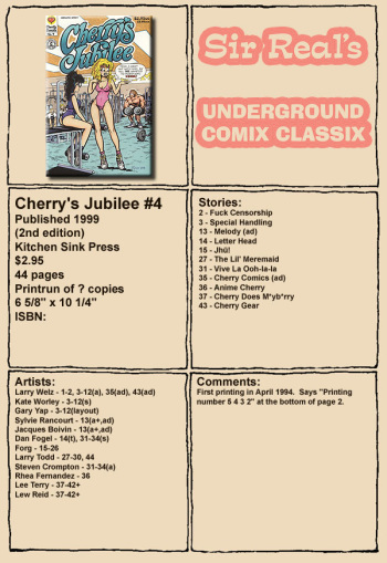Cherry's Jubilee #4 cover