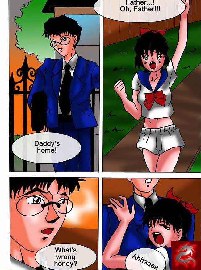 Daughter cannot understand, what is happening... Well, daddy will help page 1 full