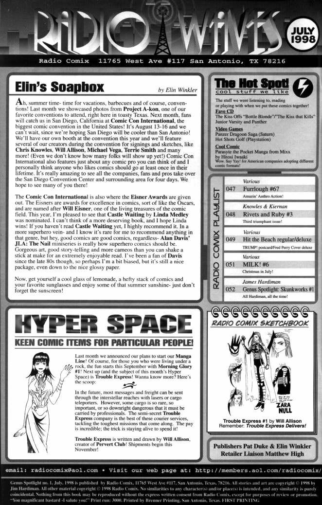 Genus - Spotlight on Skunkworks #1 page 2 full