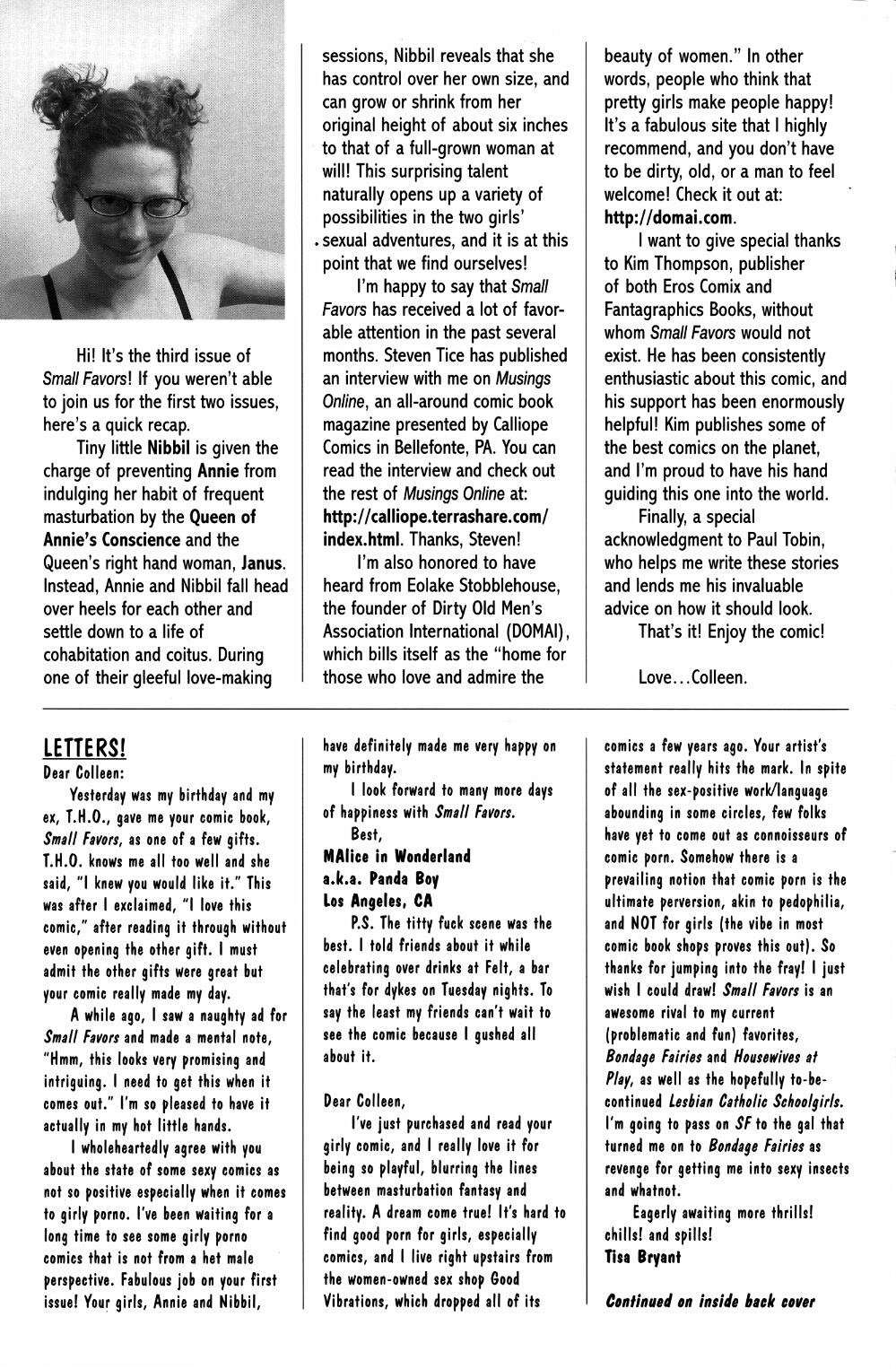 Small Favors Issue #3 ENG page 2 full