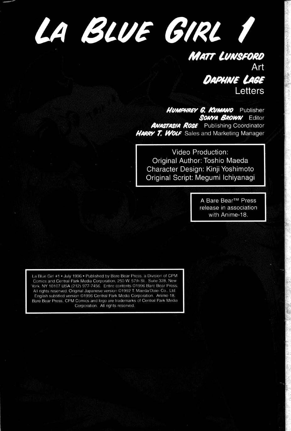 La Blue Girl - Volume #1 page 3 full