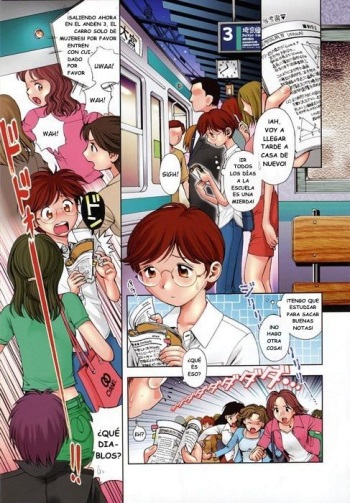 [Okano Hajime] Rush Hour XXX | Violado en el Metro (Onee-san ga... Shite Ageru) [Spanish] [Bairon Kumon] cover