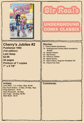 Cherry's Jubilee #2 cover