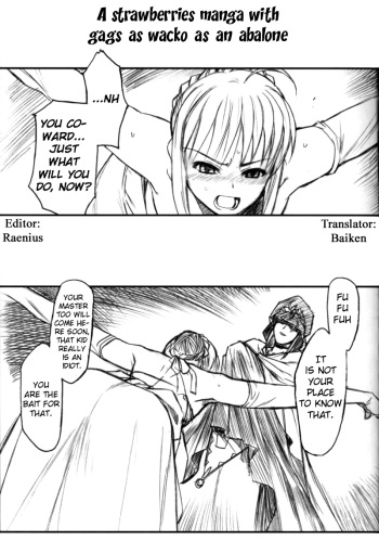 (C66) [TEX-MEX (Red Bear)] Ore Bitoppa Gag Manga Ichigou | A strawberries manga with gags as wacko as an abalone (Fate / Shisei Yon shiki Doujin) (Fate/stay night) [English] [Baiken] cover