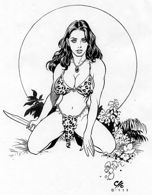 Cavewoman - Sketches - Frank Cho page 5 full