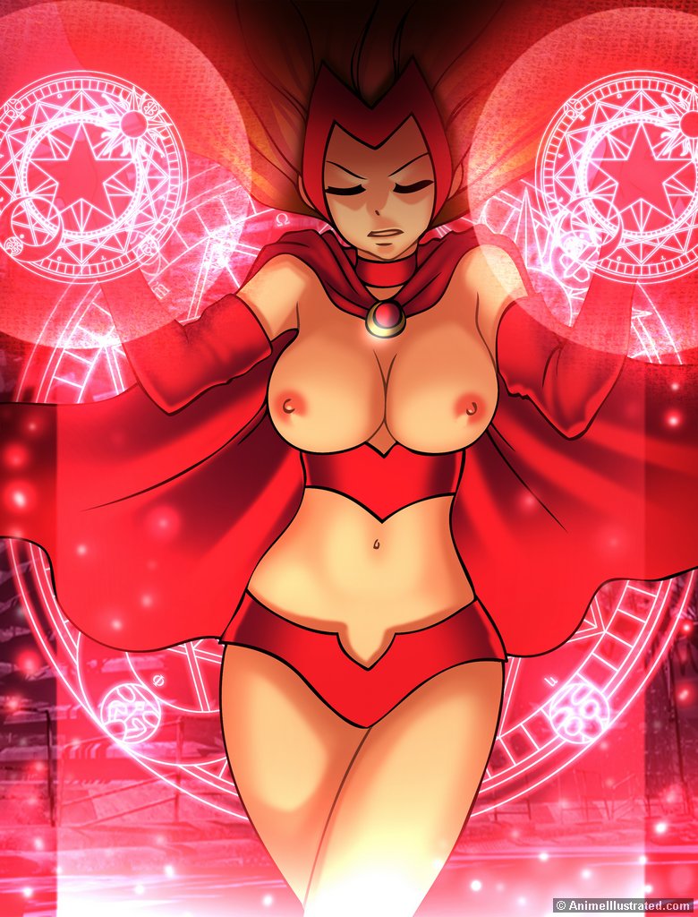 Blue Lantern uses his powers on the Scarlet Witch page 1 full