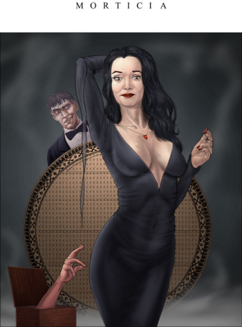 Morticia Addams and Lily Munster (The Addams Family and The Munsters) cover