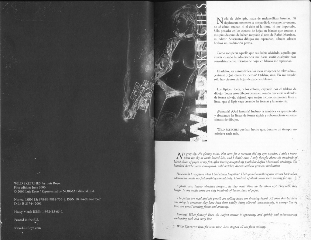 LUIS ROYO - Wild Sketches I Artbook page 6 full