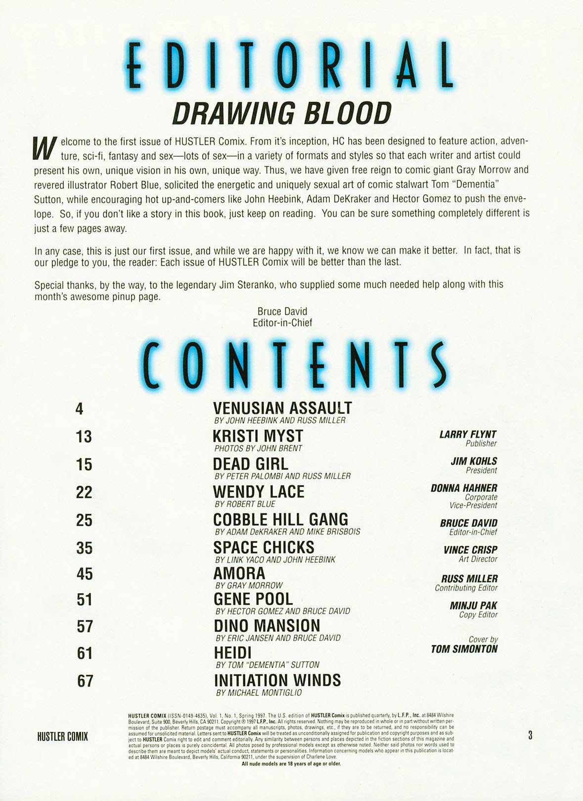 Hustler Comix Volume 1, Issue#1 page 2 full