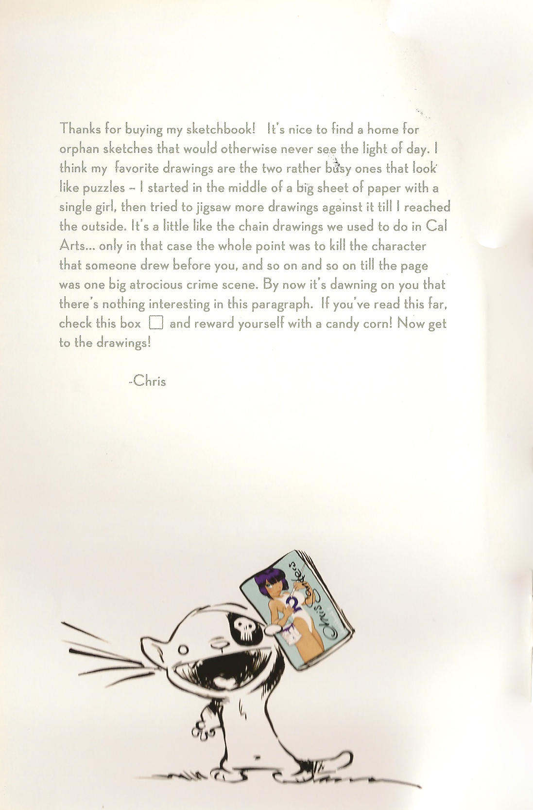 Chris Sanders Sketchbook vol.2 page 2 full