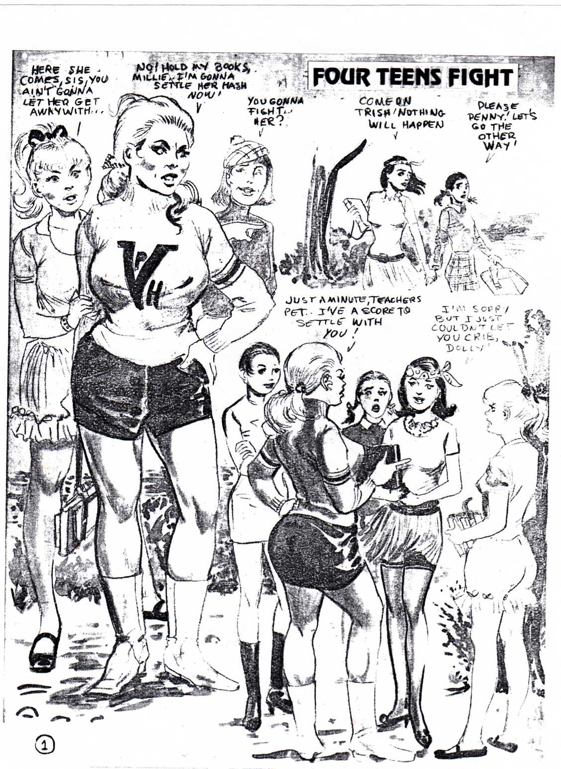 Four Teens Fight page 1 full