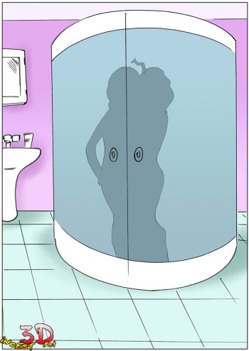 [Dennis the menace] In the shower cover