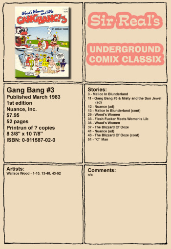 [Wallace Wood] Gang Bang #3 (Alice in Wonderland) cover