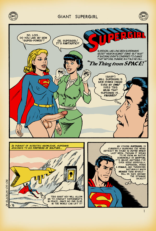 Giant Supergirl - The Thing from Space! page 1 full