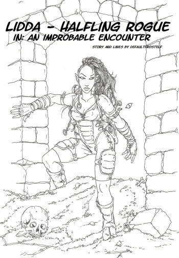 (DefaultFrostElf) Lidda - Halfling Rogue in: An Improbable Encounter (incomplete/ongoing) cover