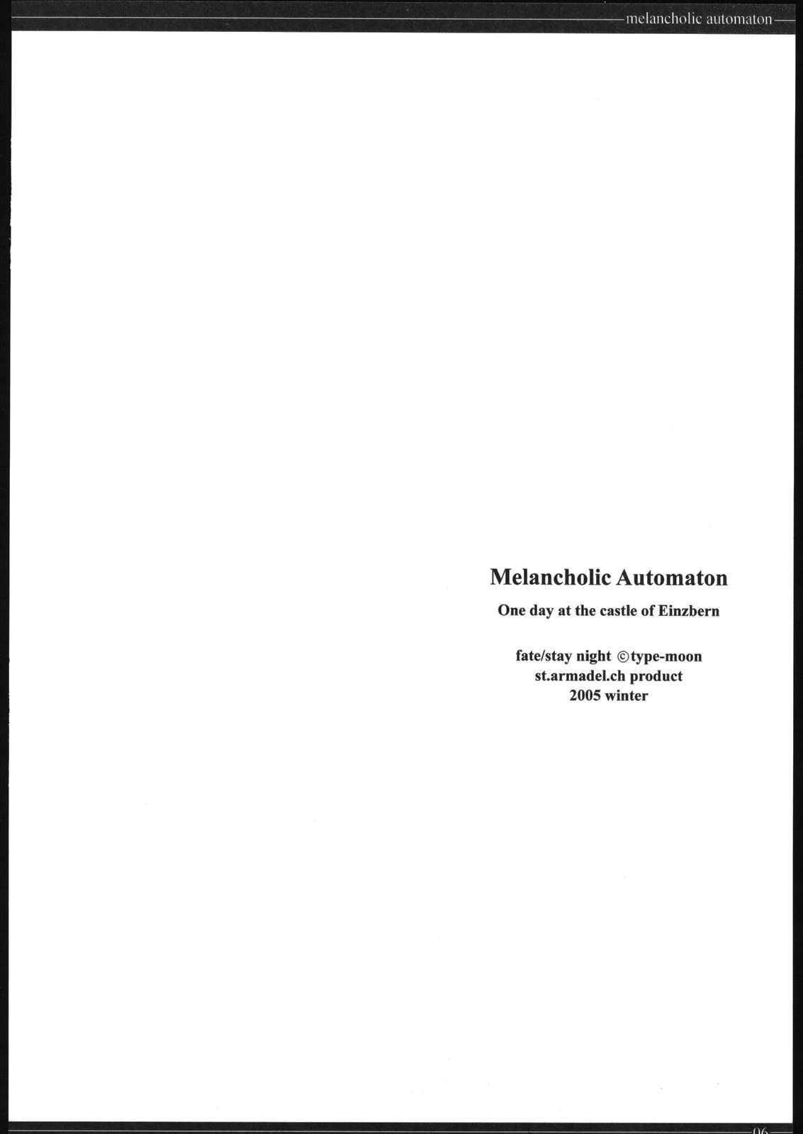 Melancholic Automaton - One day at the castle of Einzbern page 5 full