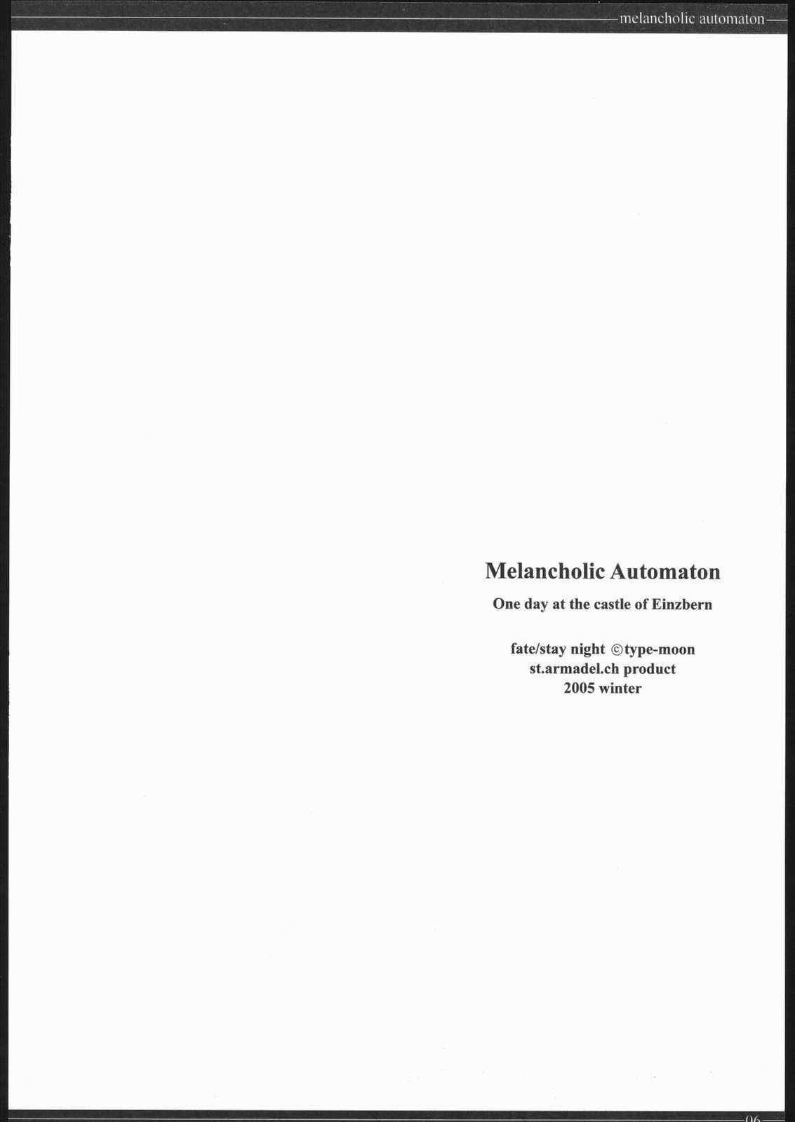 Melancholic Automaton - One day at the castle of Einzbern page 5 full