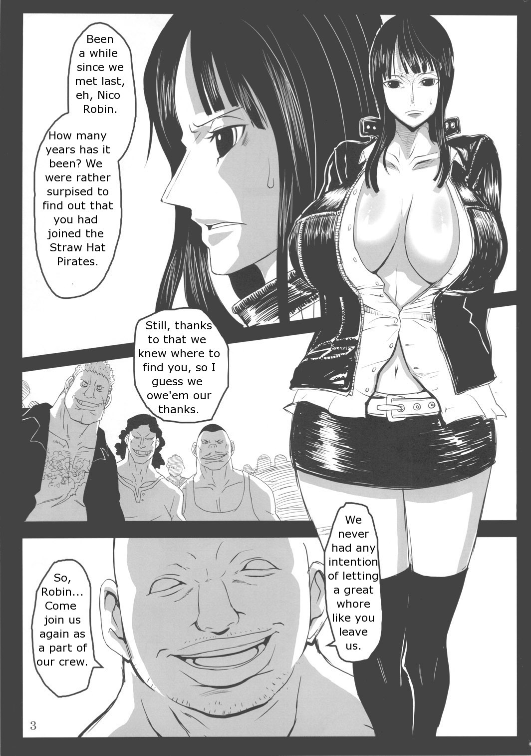 Metabolism OP Kyonyuu Kyoshiri Shoufu Nico Robin no Keshi Tai Kako | The Tale of the Big-busted, Big-assed Archaeologist Nico Robin's UNKNOWN PAST page 2 full