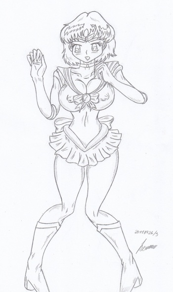 My miny Sailor Mercury Sketches work_1 cover