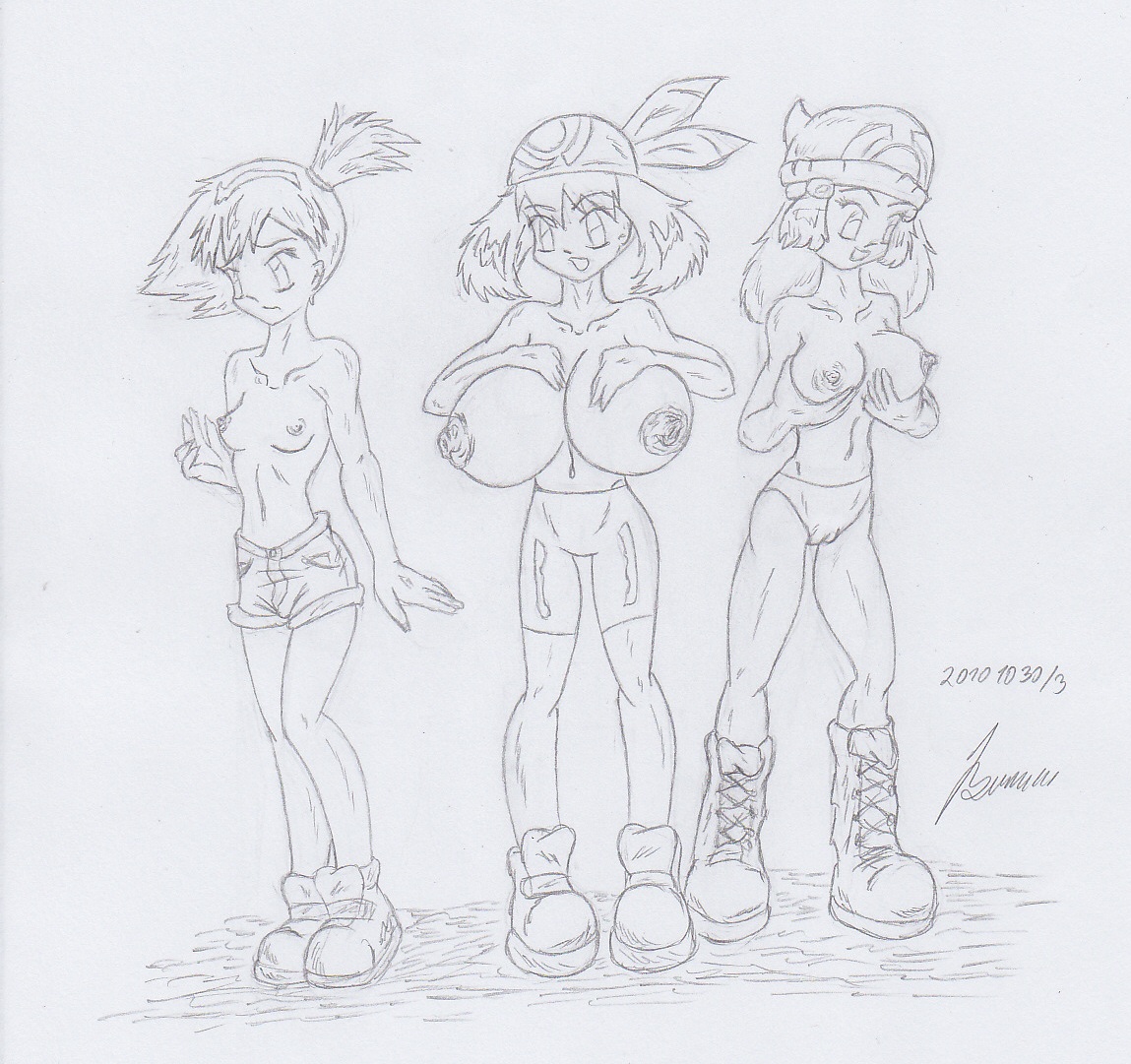 My miny Dawn _ pokemon  Sketches work_1 page 5 full