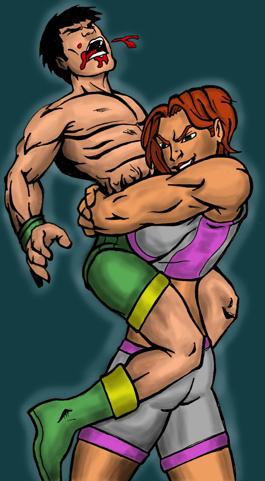 Woman Crushing man with pure strength page 8 full
