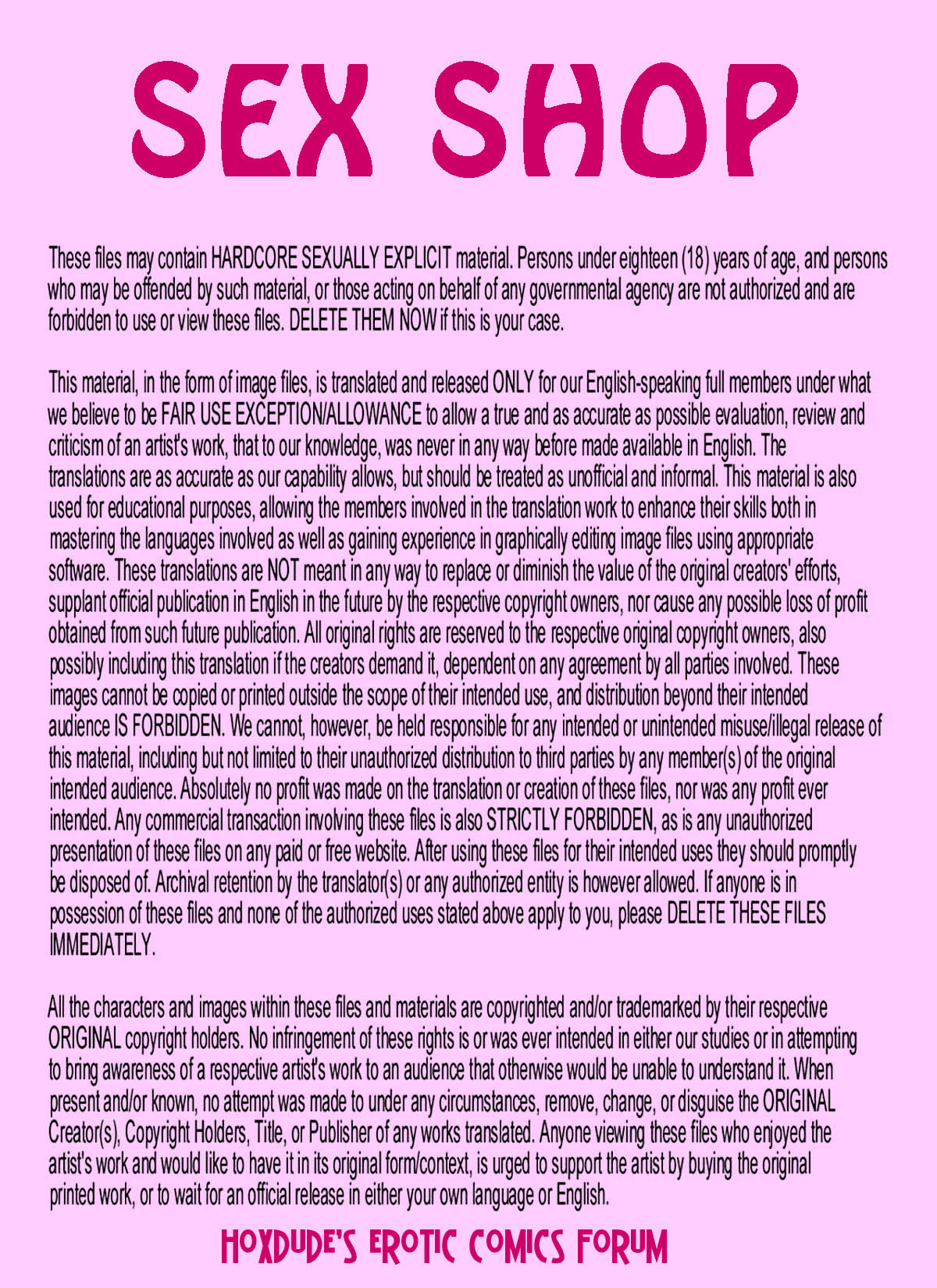 Sex Shop page 3 full