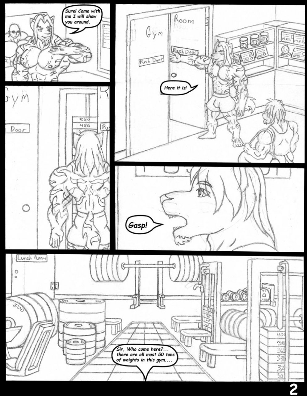 muscletigerwolf - Muscle comic page 2 full