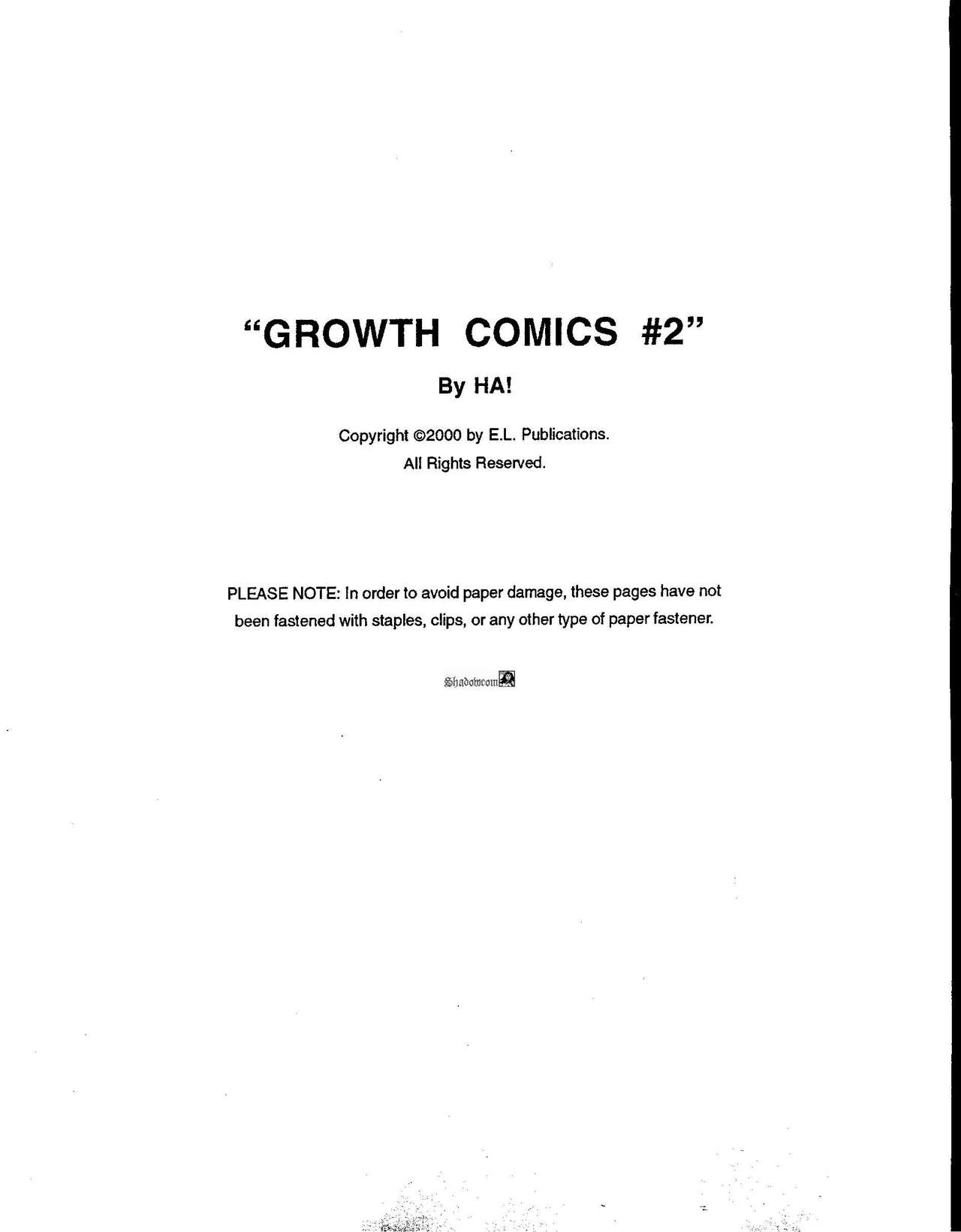 "Growth Comics #2  Illustrated comic-story #2 page 1 full