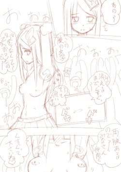 くすぐりスレ「乙」用マンガ【ラフ】