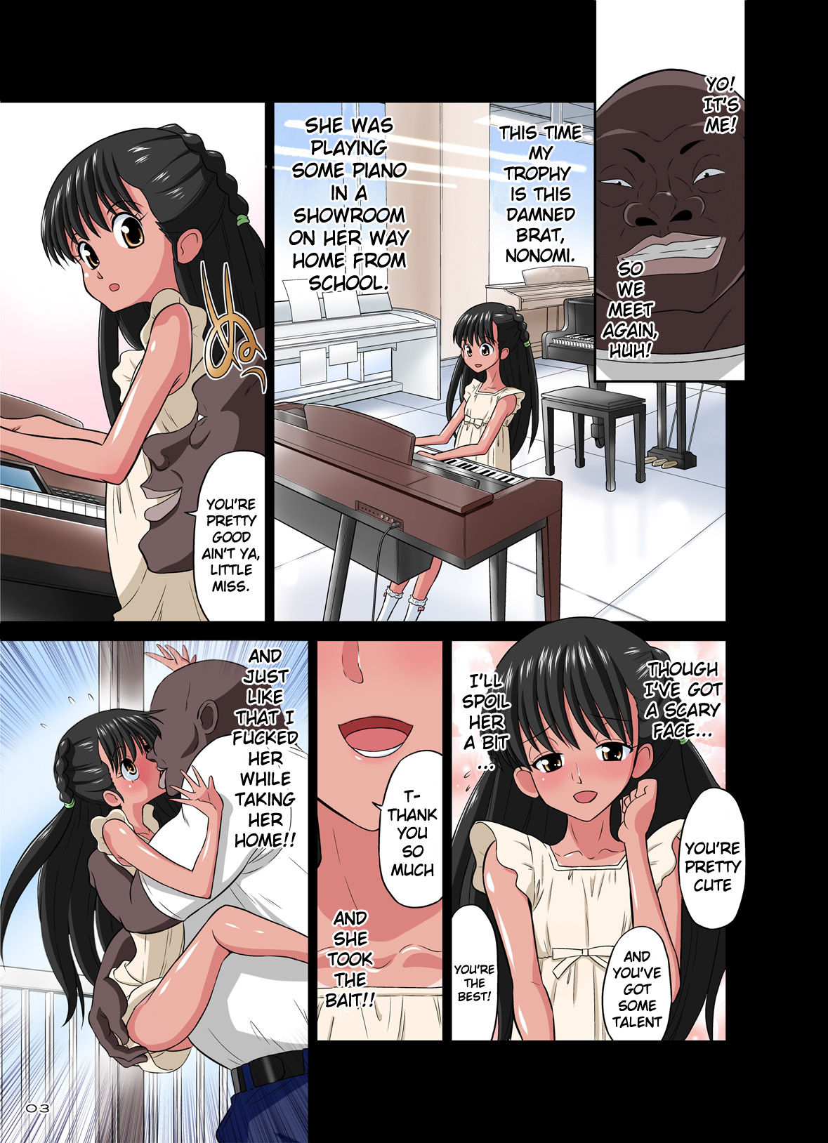Kokujin VS Shougakusei vol, 2 - Piano Daisuki Shoujo ~Nonomu Nonomi Hen~ | Black Man vs Student vol. 2 - Piano Loving Girl ~Nonomu Nonomi~ page 3 full