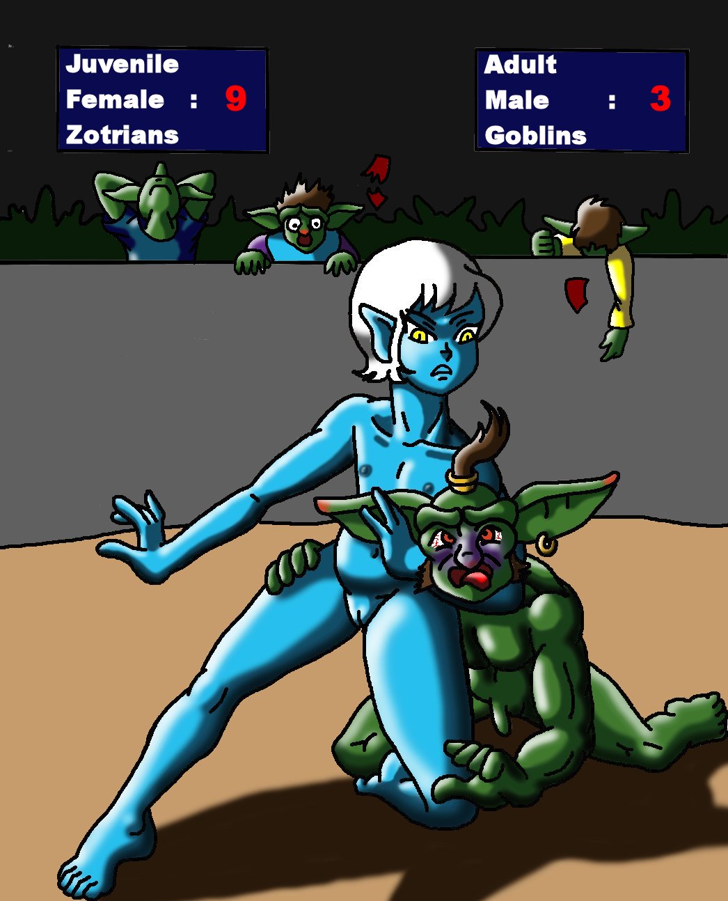 More Girl-on-Boy Nude Death Fights page 1 full