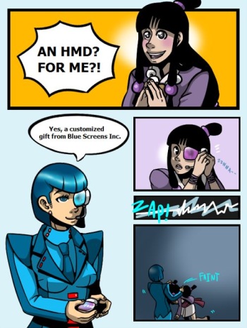 [darkchibishadow] Blue Screens's HMD (Ace Attorney) cover