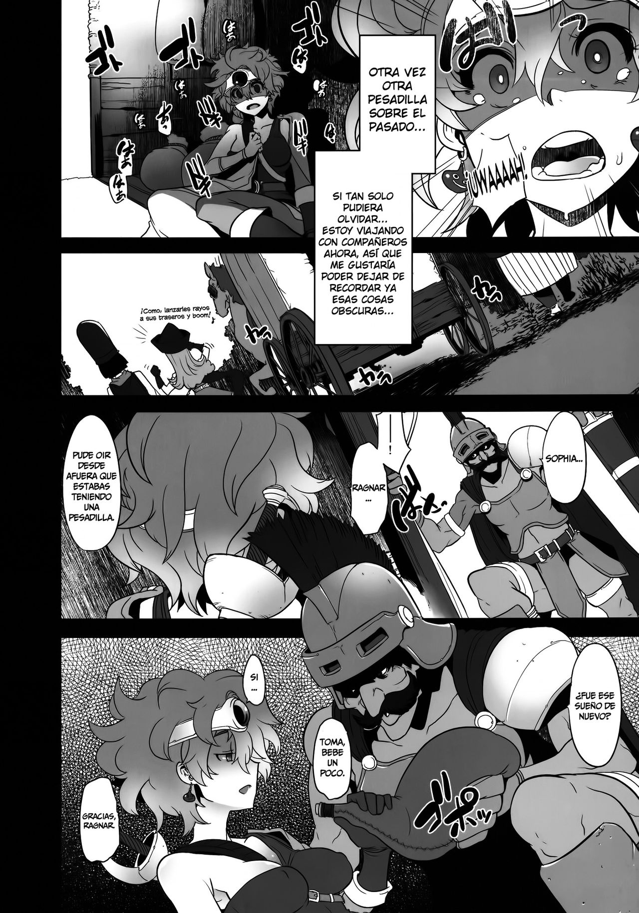 Basha no naka no Yuusha-sama | Heroina En La Carreta   =P666HF= page 4 full
