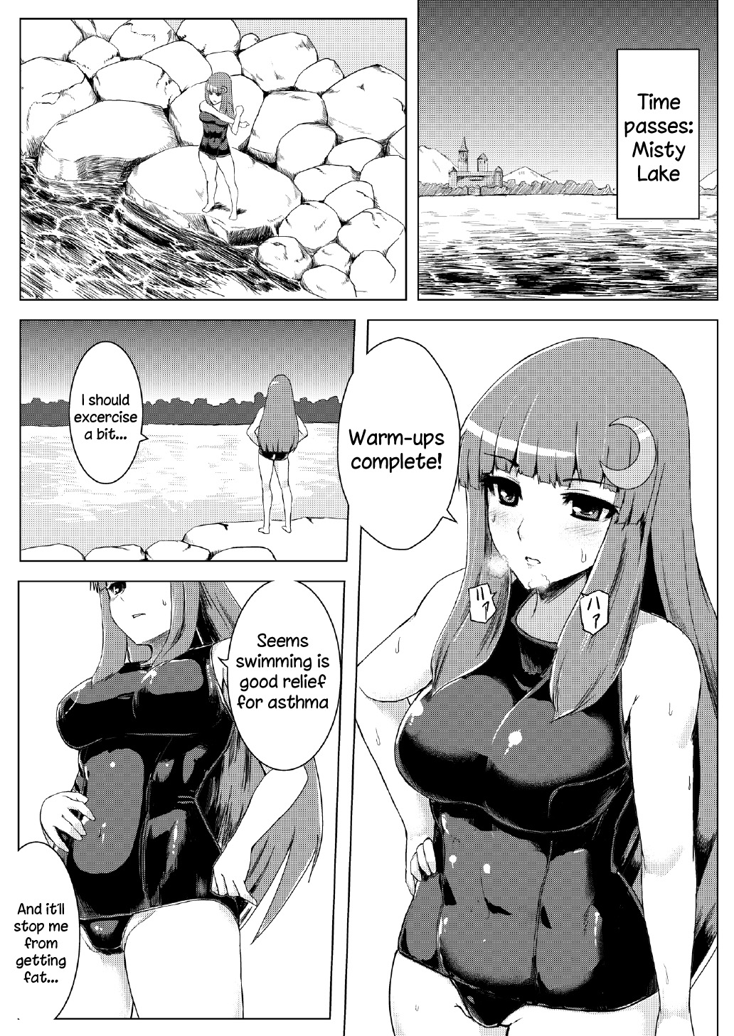 Sukumizu Patchouli Shokushu Jigoku | School Swimsuit Patchouli - Tentacle Hell page 4 full