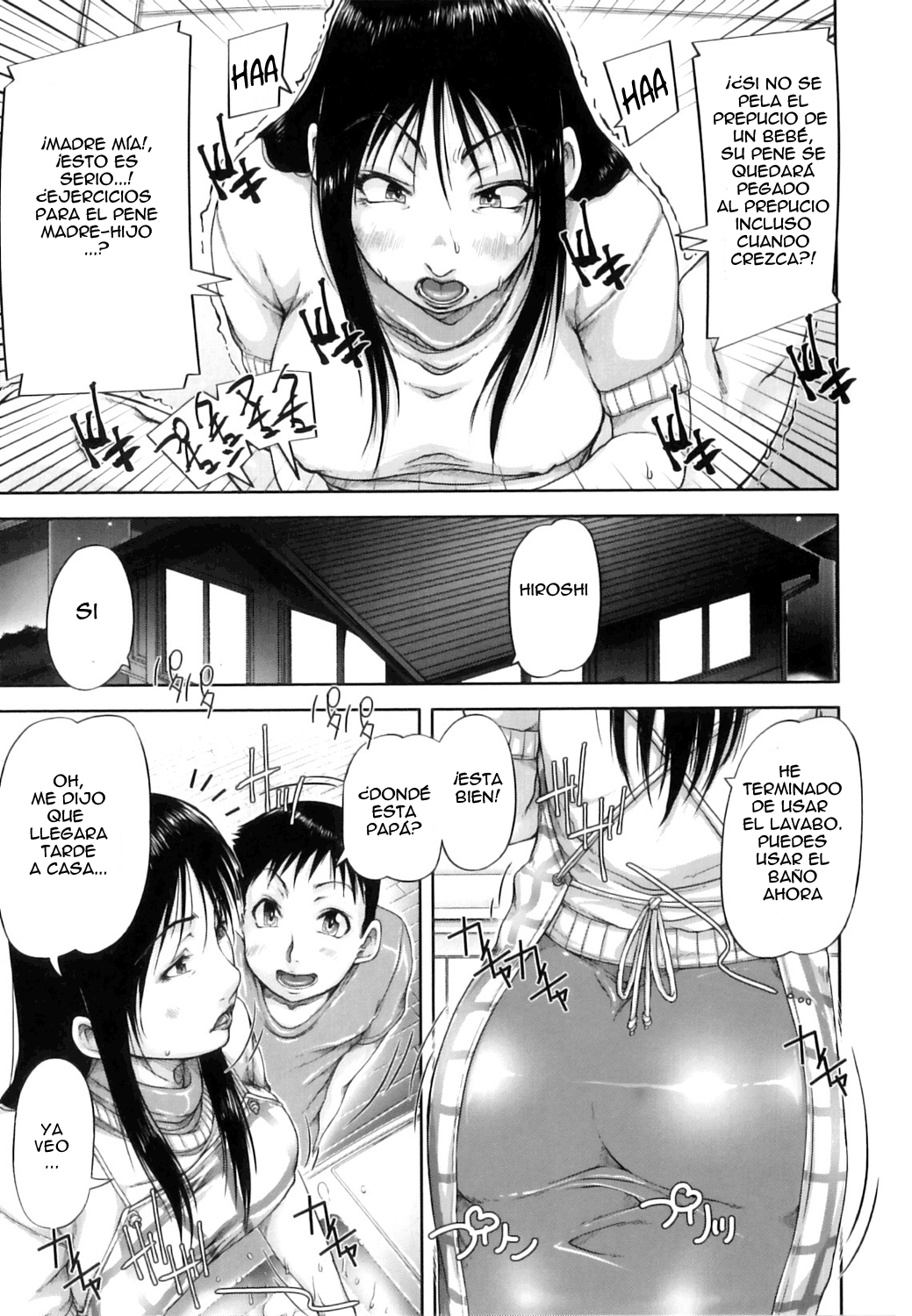 Mukimuki Taisou Mama Ryouhou 2 | Mother-Son Penis Exercises!! page 7 full