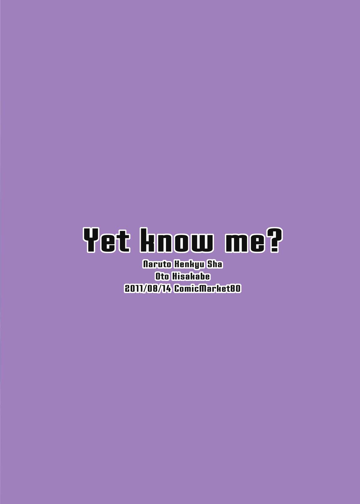 Yet know me? page 12 full