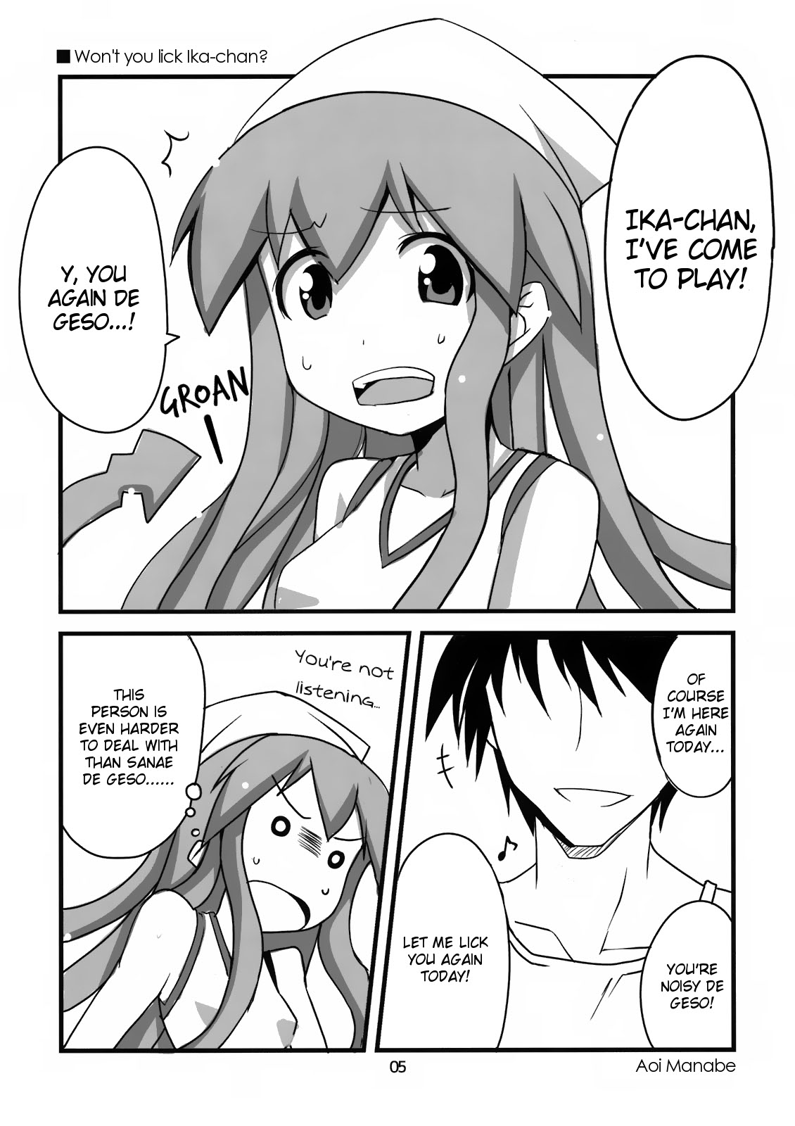 Peropero suru no o Yamena Ika! | Won't you stop licking!   =LWB= page 5 full