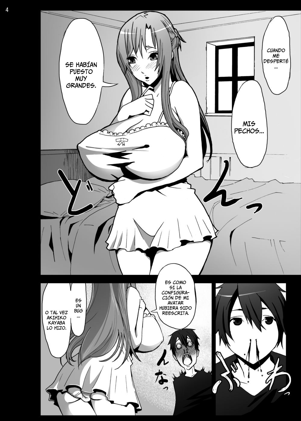 Asuna o Bakunyuni Shite Mita | I Gave Asuna Giant Tits   =HACHInF & P666HF= page 4 full