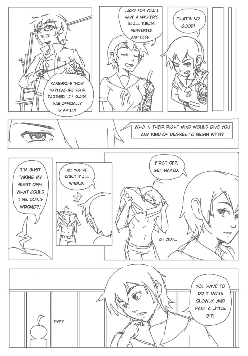 Araragi X Kanbaru Doujin page 12 full