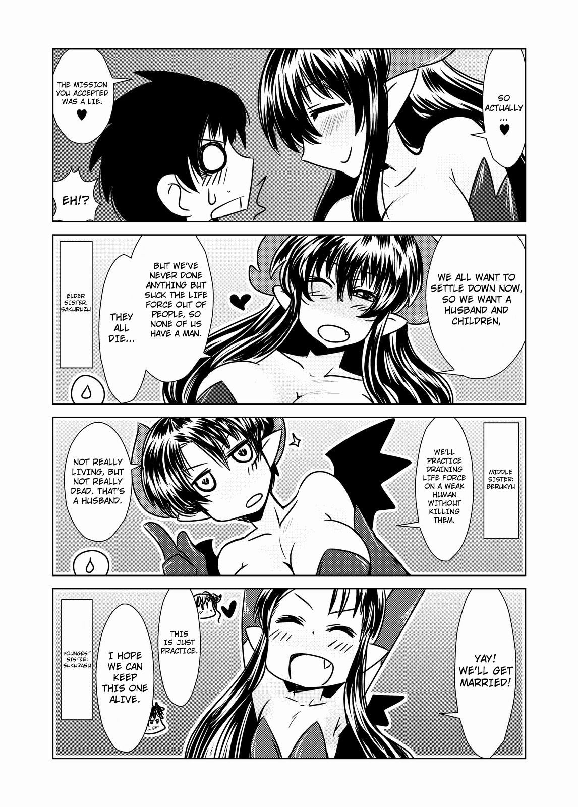 Succubus no San Shimai | Three Succubus Sisters page 6 full