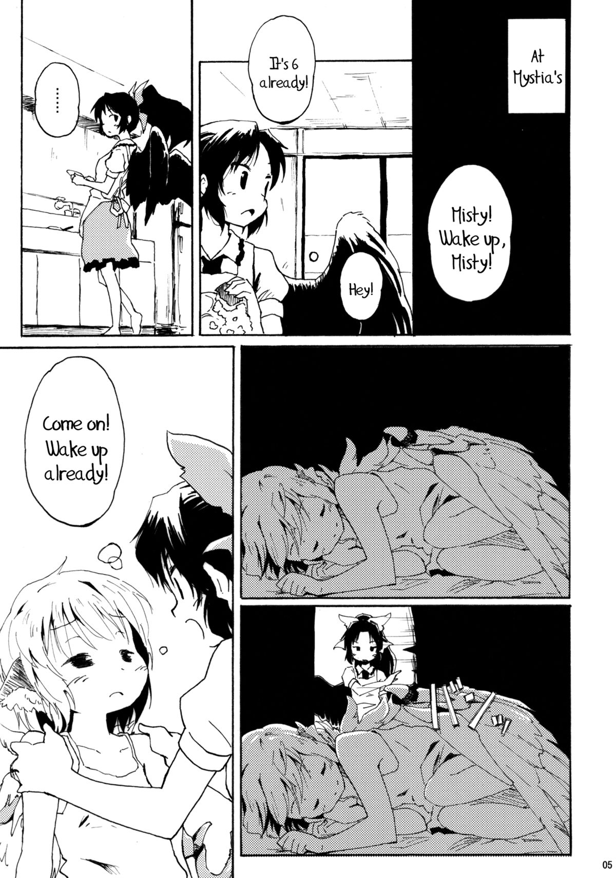 Jigokugarasu no Hayaoki, Yosuzume no Nebou | Hell Raven Rises Early, Night Sparrow Oversleeps page 5 full