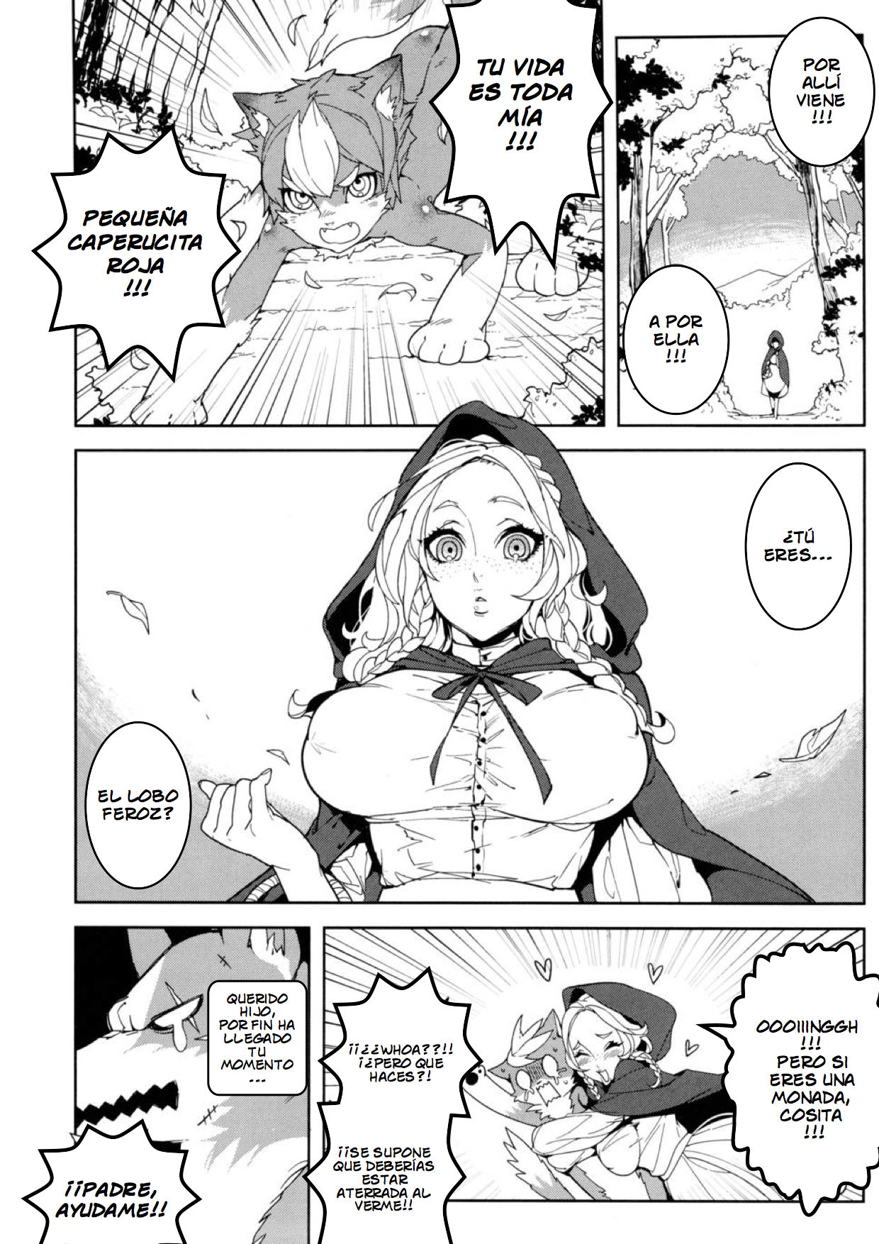 Dounen Hakai ~Ookina Akazukin & Chiisaki Ookami~ - Big Red Riding Hood and the little wolf. | Caperucita Roja page 3 full