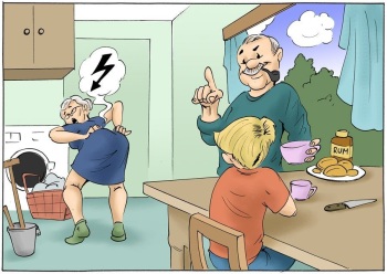 Dennis plays in kitchen (Dennis the menace) cover