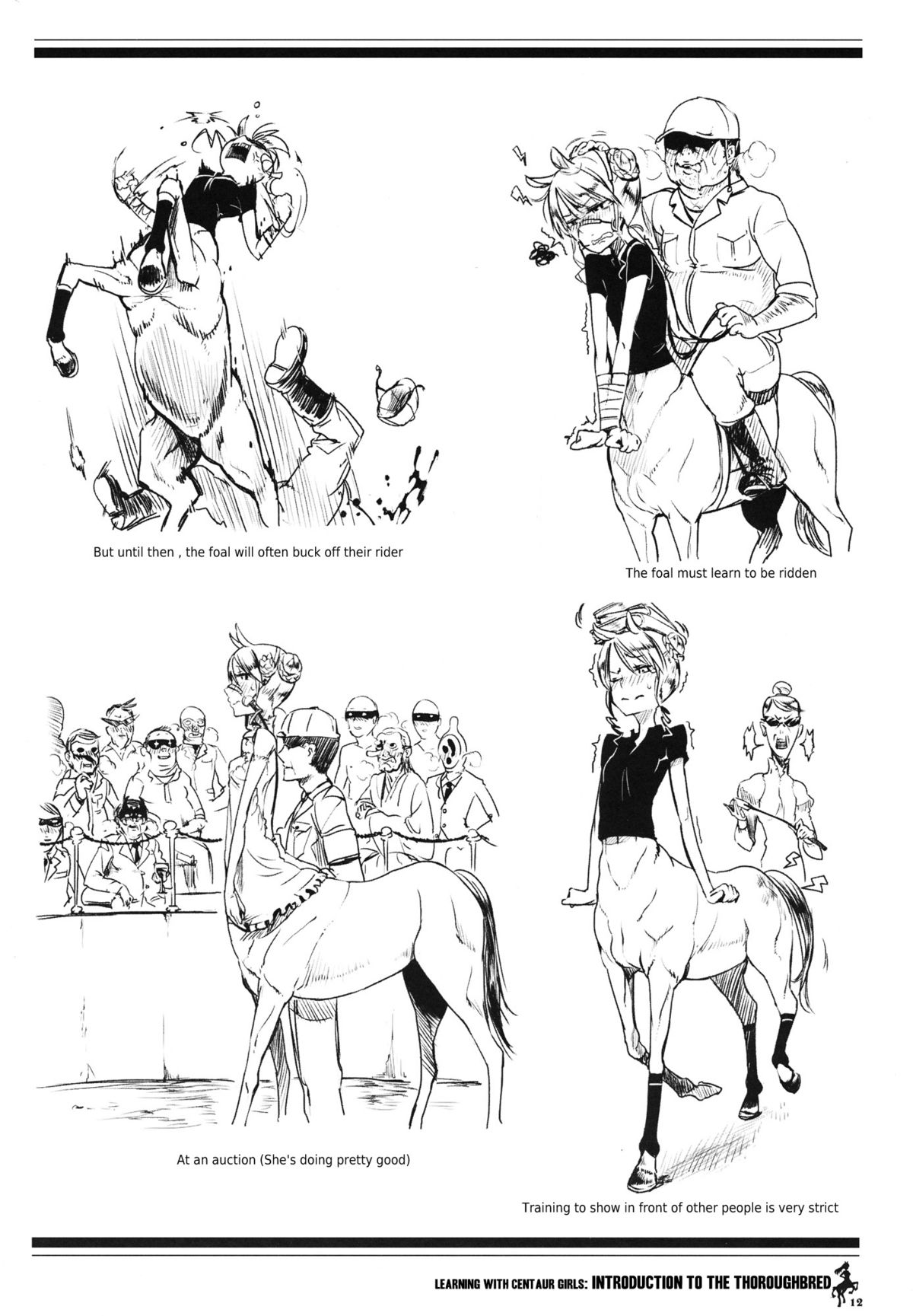 Centaur Musume de Manabu Hajimete no Thoroughbred | Learning With Centaur Girls: Introduction To The Thoroughbred page 11 full