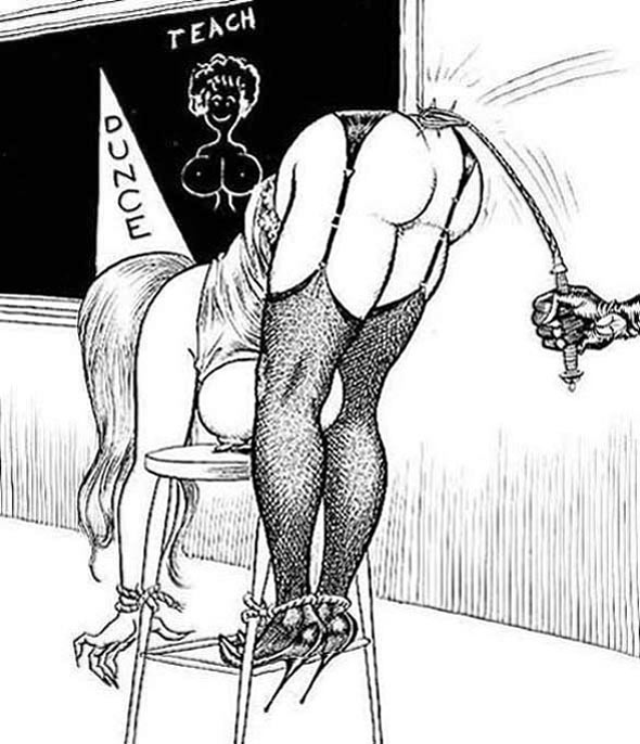 Spanking cartoons BW page 3 full