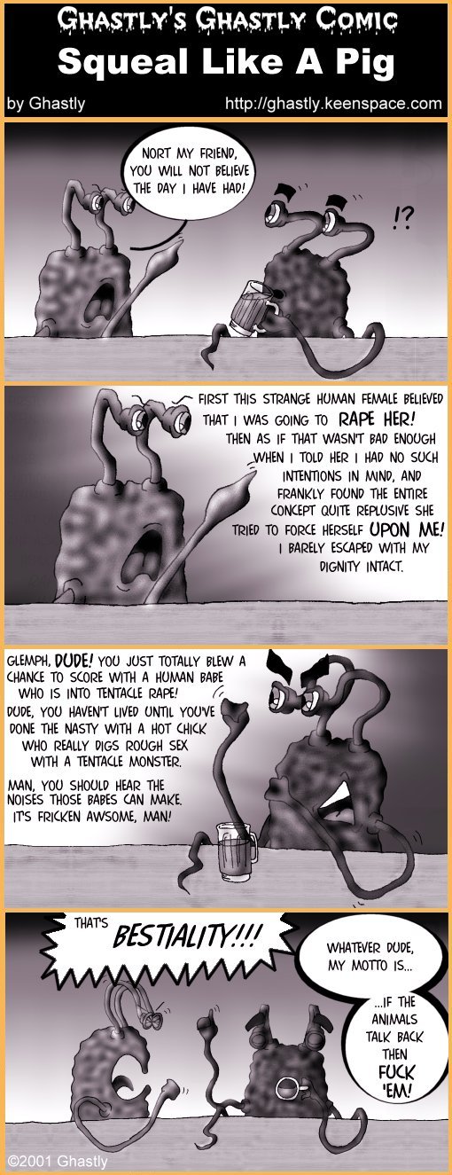 Ghastly's Ghastly Comic: Tentacled Monsters and the Women who love them. page 3 full