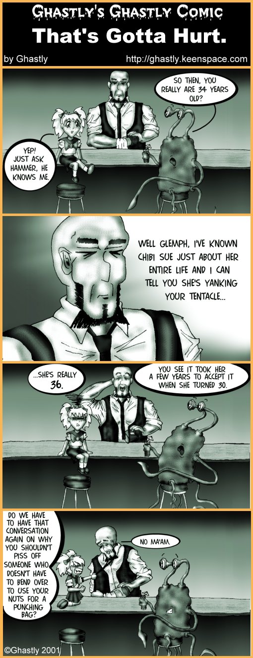 Ghastly's Ghastly Comic: Tentacled Monsters and the Women who love them. page 6 full